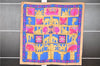 Authentic HERMES Carre 90 Scarf "TORANA" Silk Blue Beige K4930