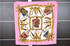 Authentic HERMES Carre 90 Scarf "GRAND UNIFORME" Silk Pink K4931