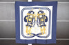 Authentic HERMES Carre 90 Scarf "BRIDES de GALA par" Silk Navy K4933