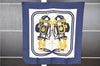 Authentic HERMES Carre 90 Scarf "BRIDES de GALA par" Silk Navy K4933