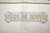 Authentic HERMES Carre 90 Scarf "FEUX DE ROUTE" Silk Yellow K4937