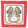 Authentic HERMES Carre 90 Scarf "BRIDES de GALA par" Silk Red K4947