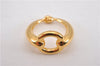 Authentic HERMES Scarf Ring Moris Circle Design Gold K4949