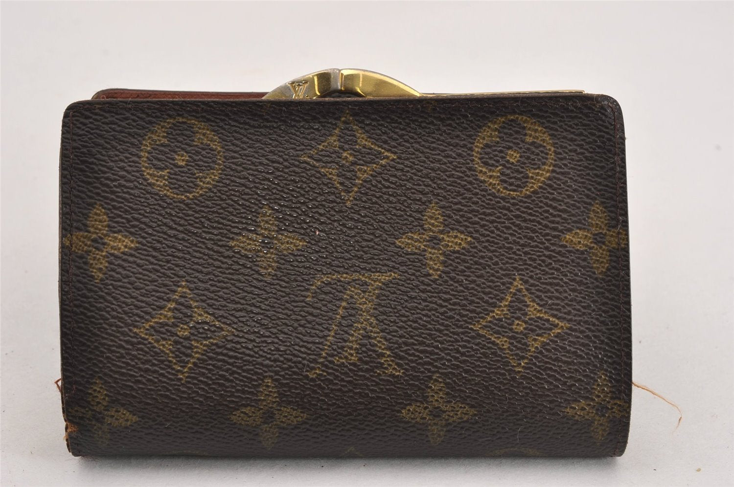 Auth Louis Vuitton Monogram Porte Monnaie Billets Viennois M61663 Wallet K4953