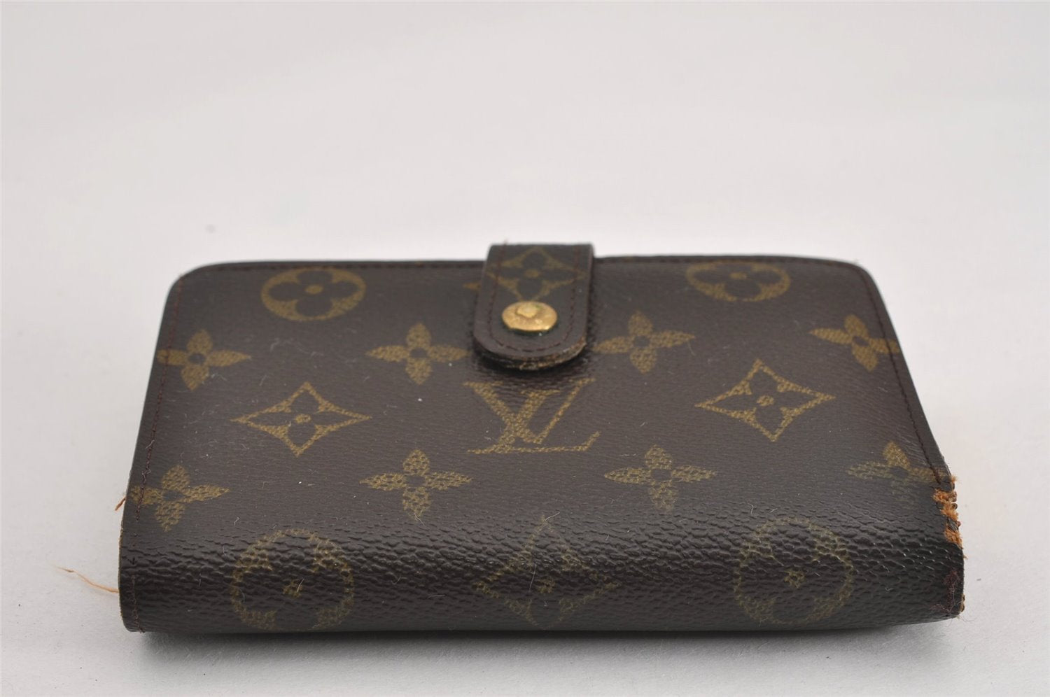 Auth Louis Vuitton Monogram Porte Monnaie Billets Viennois M61663 Wallet K4953