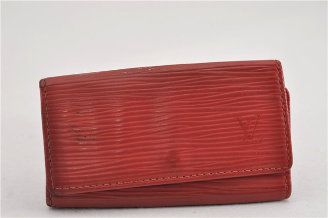 Authentic Louis Vuitton Epi Multicles 4 Key Case Red M63827 LV K4955