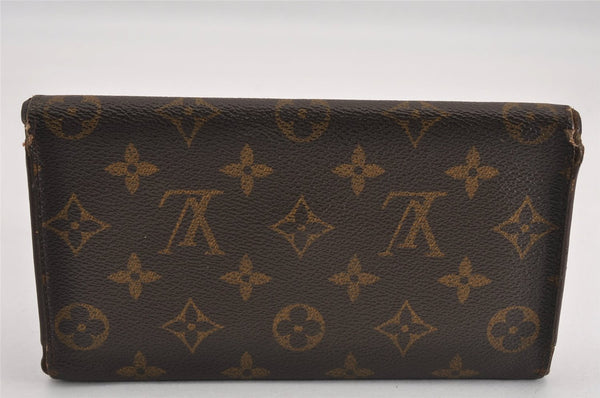 Authentic Louis Vuitton Monogram Porte Tresor International M61215 Wallet K4956