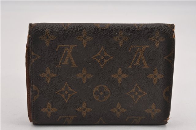 Authentic Louis Vuitton Monogram Porte Tresor Etui Papier Wallet M61202 LV K4957