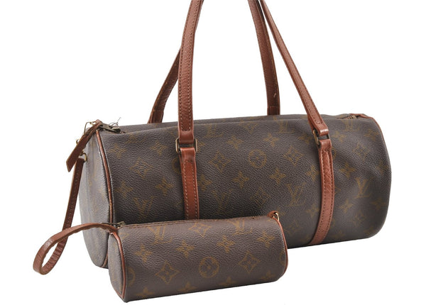 Authentic Louis Vuitton Monogram Papillon 30 Hand Bag Old Model LV Junk K4962