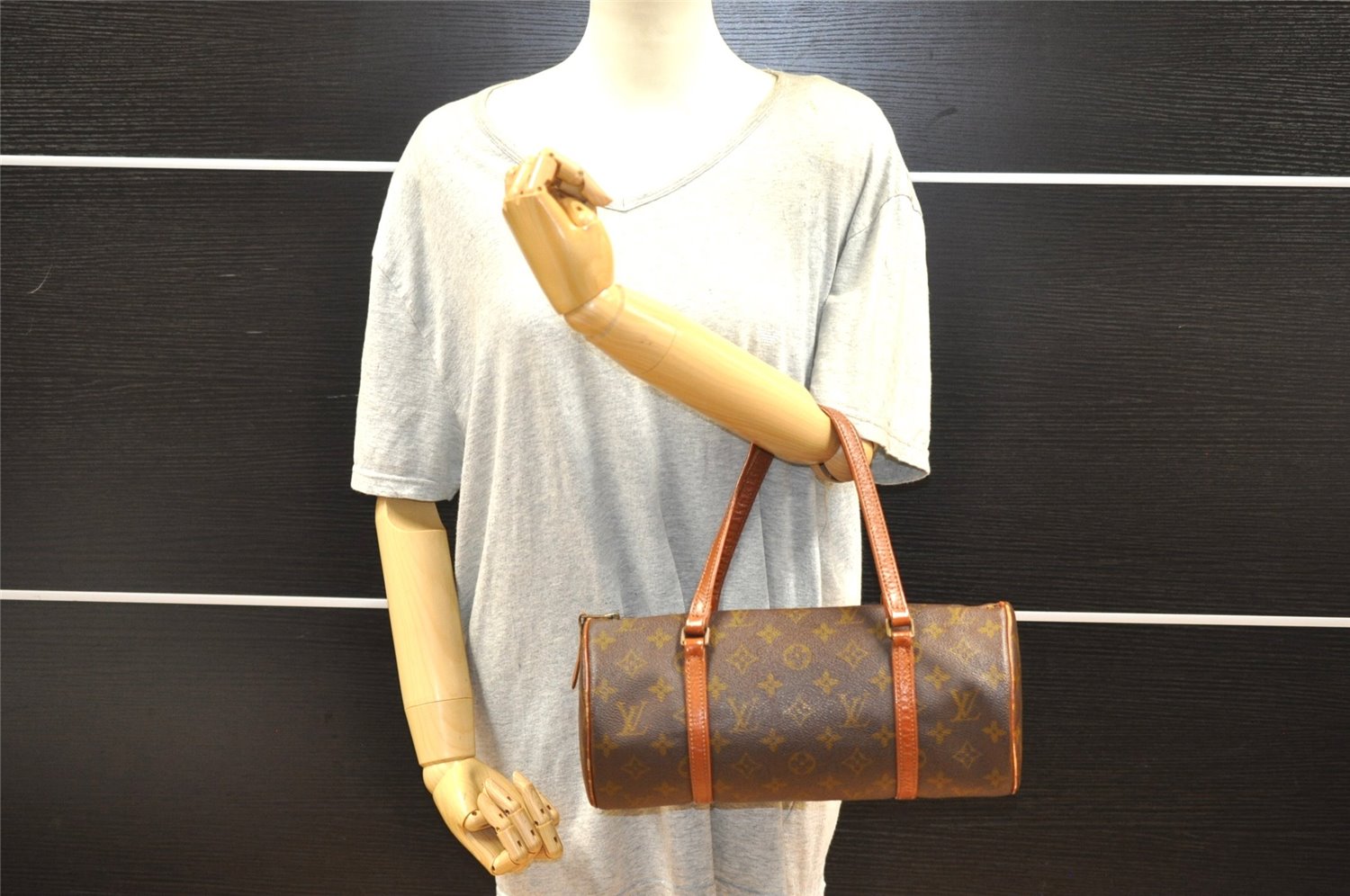 Authentic Louis Vuitton Monogram Papillon 30 Hand Bag Old Model LV Junk K4962