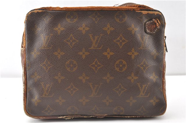 Authentic Louis Vuitton Monogram Pochette Sport Clutch Bag Old Model Junk K4963