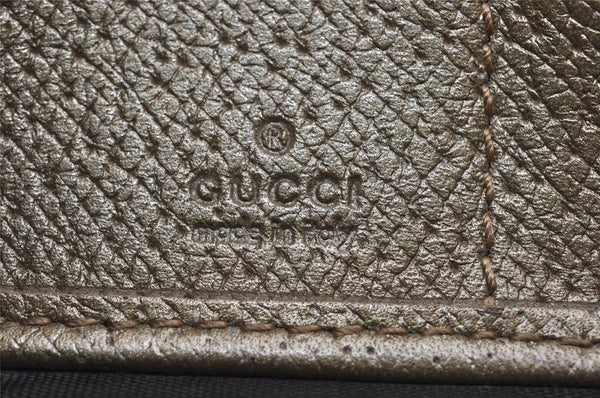 Authentic GUCCI Round Zip Long Wallet Purse GG Canvas Leather 323397 Brown K4965