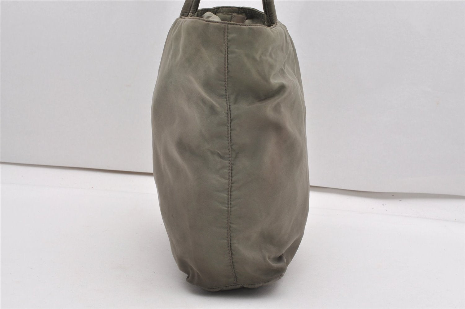 Authentic PRADA Vintage Nylon Tessuto Shoulder Tote Bag Green K4968