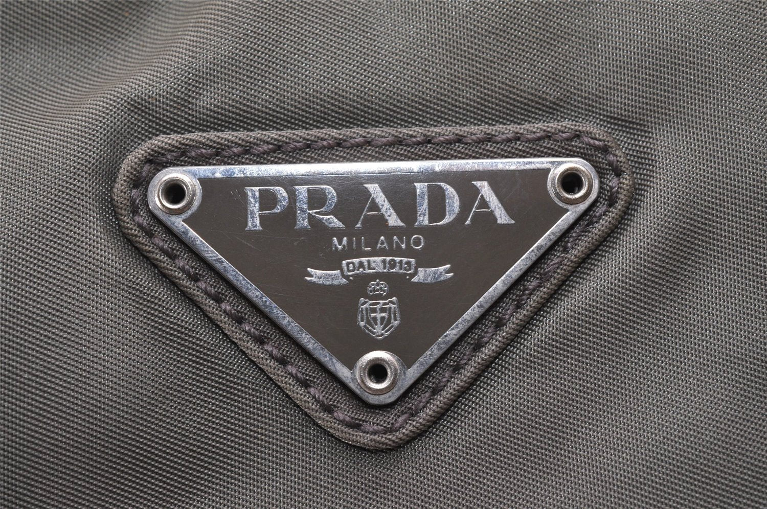 Authentic PRADA Vintage Nylon Tessuto Shoulder Tote Bag Green K4968