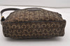 Authentic CELINE C Horse Carriage Shoulder Cross Bag Canvas Leather Brown K4969
