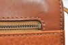 Authentic Burberrys Vintage Leather Clutch Hand Bag Purse Brown K4976