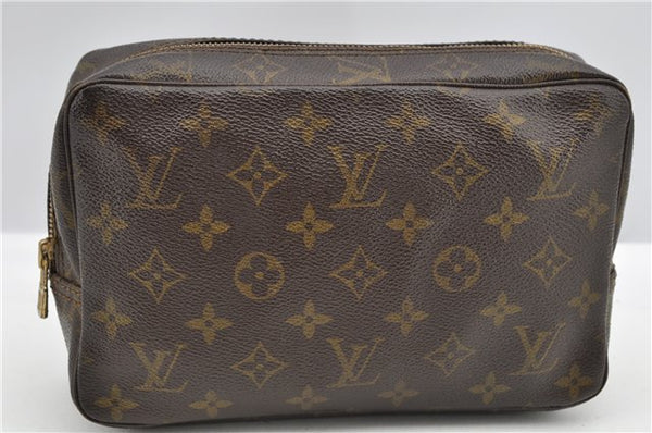 Auth Louis Vuitton Monogram Trousse Toilette 23 Clutch Hand Bag M47524 LV K4983