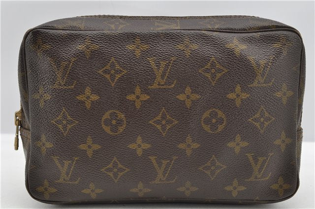 Auth Louis Vuitton Monogram Trousse Toilette 23 Clutch Hand Bag M47524 LV K4983