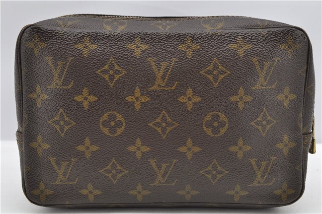 Auth Louis Vuitton Monogram Trousse Toilette 23 Clutch Hand Bag M47524 LV K4983