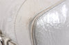 Authentic CELINE Vintage Shoulder Tote Bag Enamel White K4984