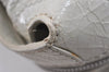 Authentic CELINE Vintage Shoulder Tote Bag Enamel White K4984