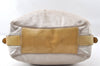 Authentic COACH Op Art Shoulder Hand Bag Leather Beige K4987