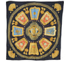 Authentic HERMES Carre 90 Scarf "Poste et Cavalerie" Silk Black K4988