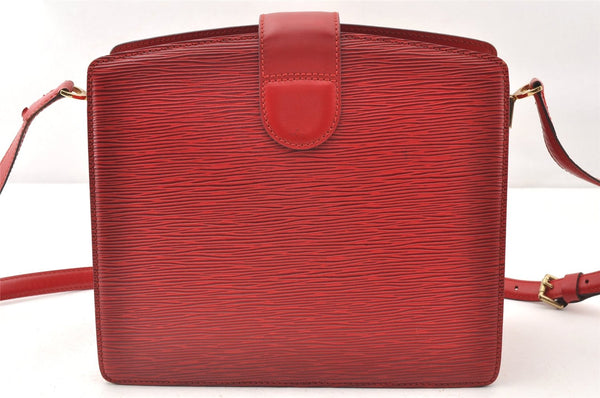 Authentic Louis Vuitton Epi Capucines Shoulder Cross Bag Red M52347 LV K4989