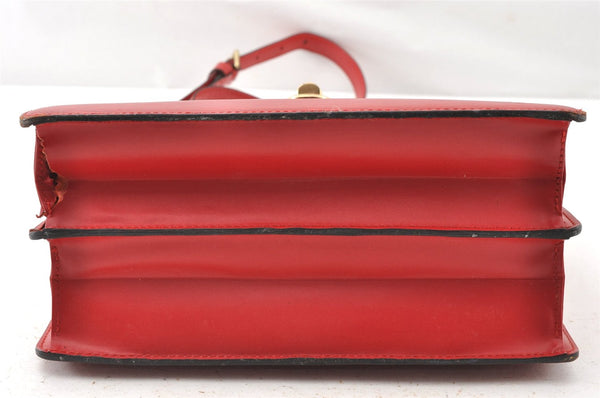 Authentic Louis Vuitton Epi Capucines Shoulder Cross Bag Red M52347 LV K4989