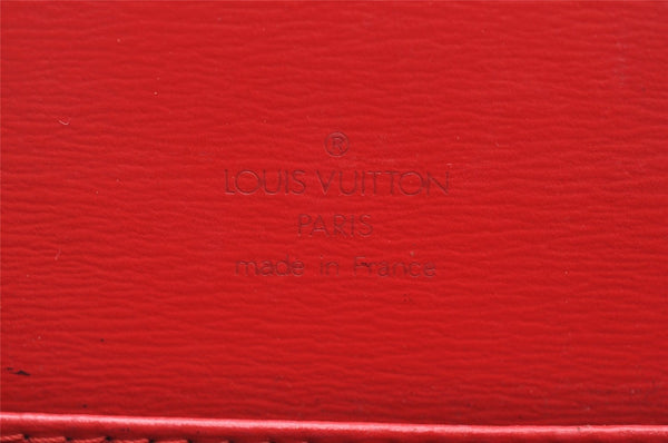 Authentic Louis Vuitton Epi Capucines Shoulder Cross Bag Red M52347 LV K4989