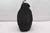 Authentic GUCCI Vintage Bamboo Shoulder Hand Bag Nylon Enamel Black K4990