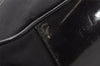 Authentic GUCCI Vintage Bamboo Shoulder Hand Bag Nylon Enamel Black K4990