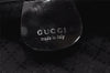 Authentic GUCCI Vintage Bamboo Shoulder Hand Bag Nylon Enamel Black K4990
