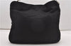 Authentic GUCCI Vintage Bamboo Shoulder Hand Bag Nylon Enamel Black K4990