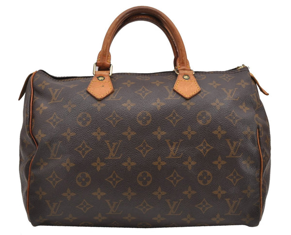 Authentic Louis Vuitton Monogram Speedy 30 Hand Boston Bag M41526 LV Junk K4992