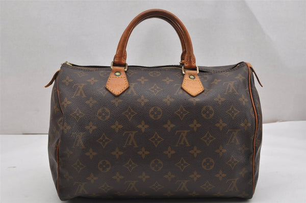 Authentic Louis Vuitton Monogram Speedy 30 Hand Boston Bag M41526 LV Junk K4992