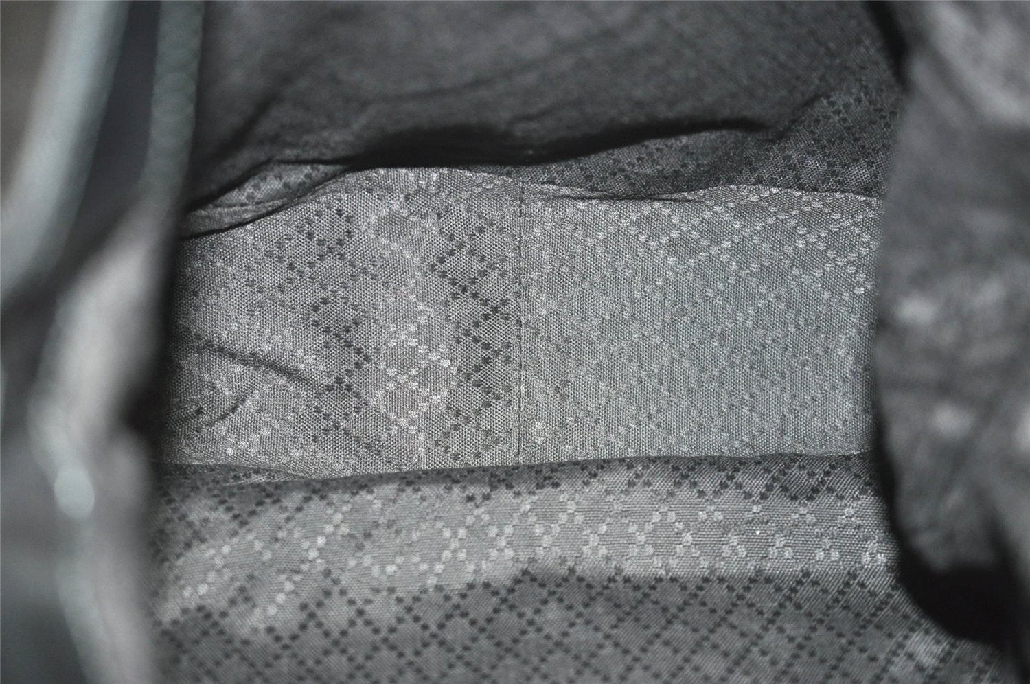 Authentic GUCCI Vintage Bamboo 2Way Shoulder Tote Bag Nylon Leather Black K4993