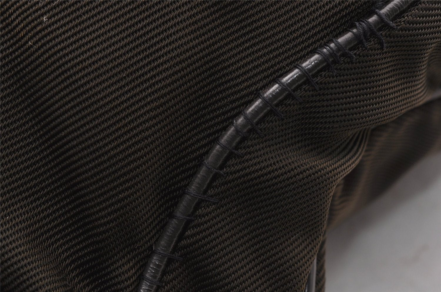 Authentic GUCCI Vintage Bamboo 2Way Shoulder Tote Bag Nylon Leather Brown K4995