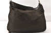 Authentic GUCCI Vintage Bamboo 2Way Shoulder Tote Bag Nylon Leather Brown K4995
