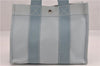 Authentic HERMES Bora Bora PM Shoulder Tote Bag Canvas Light Blue K4998