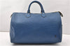 Authentic Louis Vuitton Epi Speedy 35 Hand Boston Bag Blue M42995 LV K5003