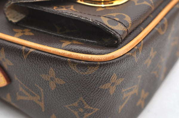 Auth Louis Vuitton Monogram Hudson PM Shoulder Bag Purse M40027 LV Box K5005