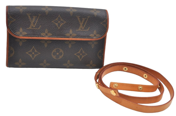Auth Louis Vuitton Monogram Pochette Florentine Pouch Waist Bag M51855 LV K5009