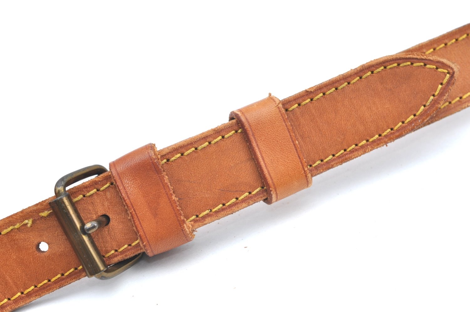 Authentic Louis Vuitton Leather Shoulder Strap Beige 40.2-47.2