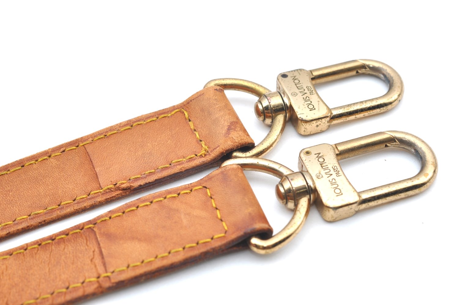 Authentic Louis Vuitton Leather Shoulder Strap Beige 40.9-47.6