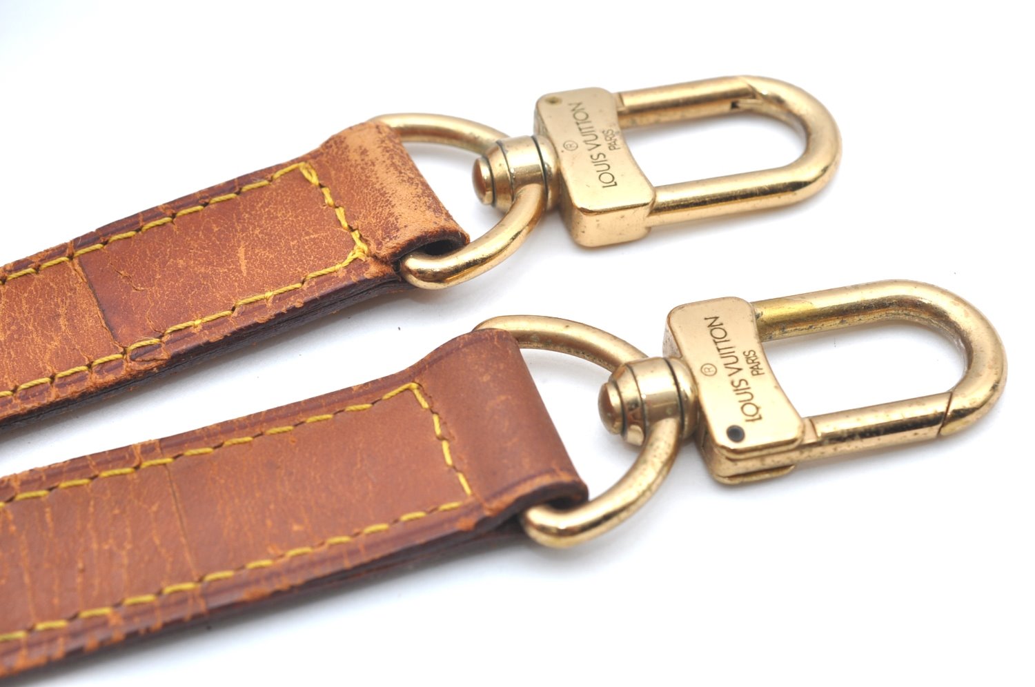 Authentic Louis Vuitton Leather Shoulder Strap Beige 40.2-47.2