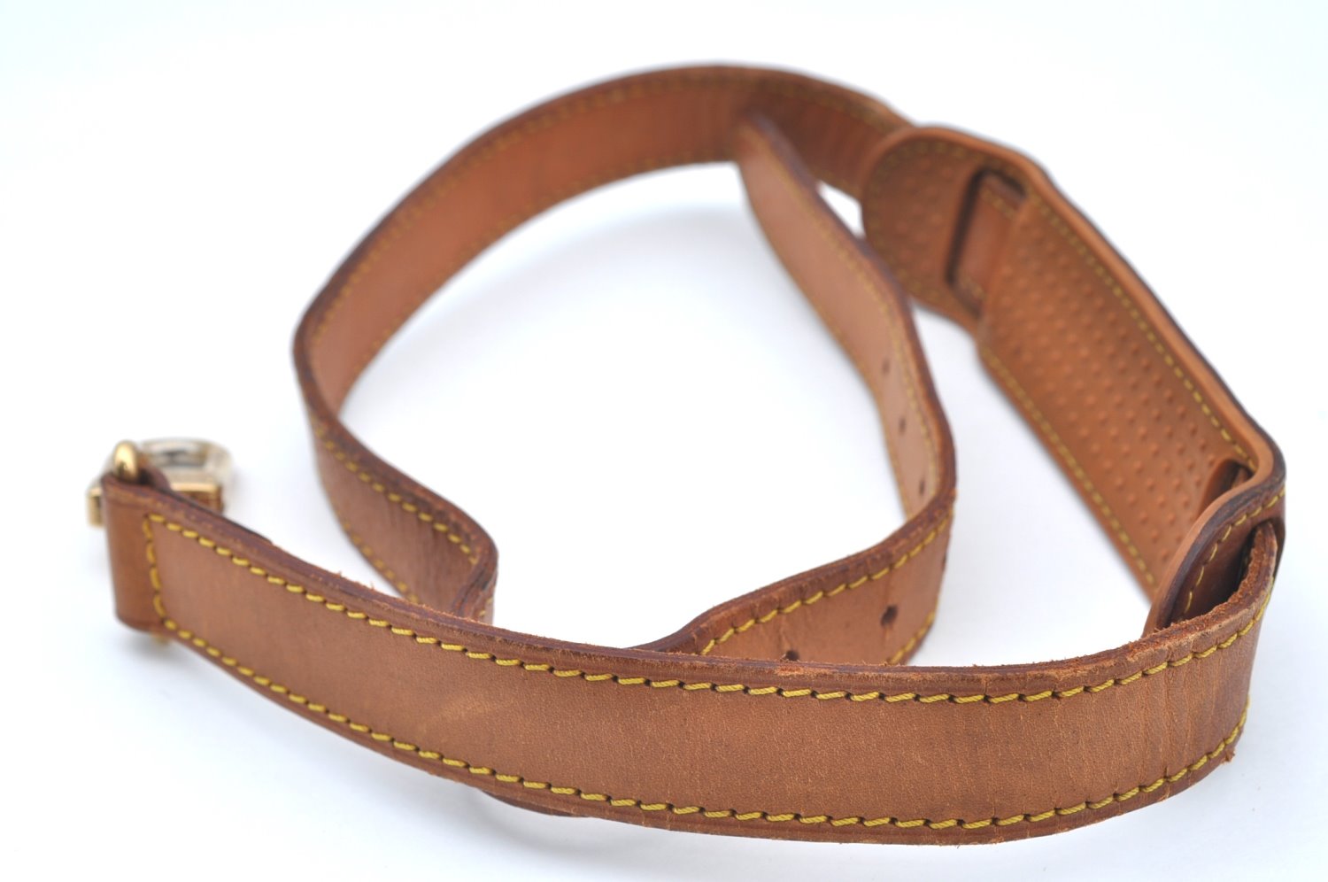 Authentic Louis Vuitton Leather Shoulder Strap Beige 40.2-47.2