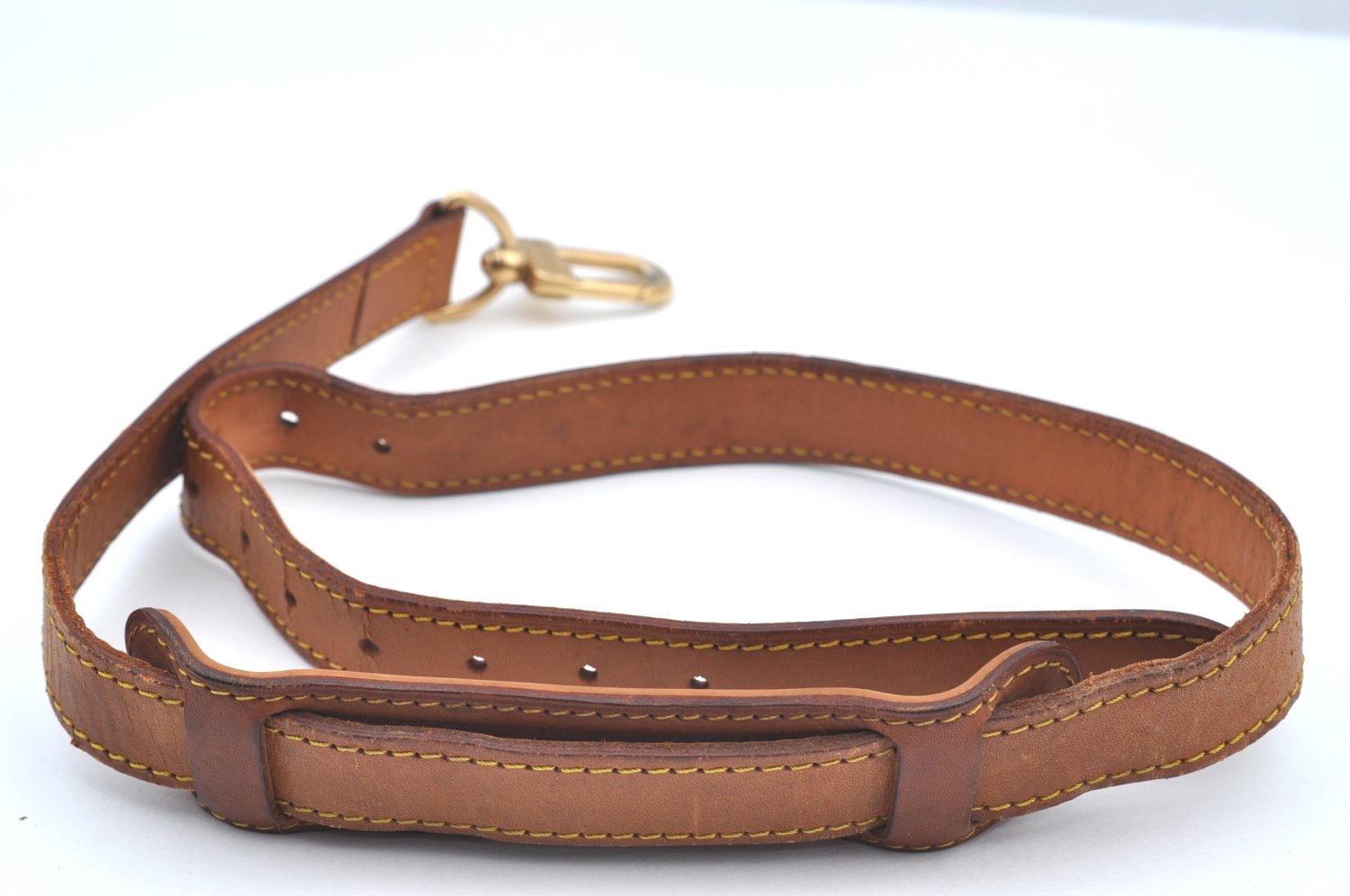 Authentic Louis Vuitton Leather Shoulder Strap Beige 40.2-47.2