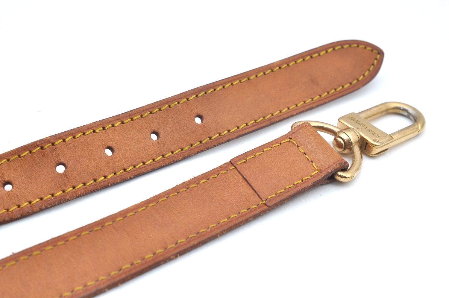 Authentic Louis Vuitton Leather Shoulder Strap Beige 40.2-47.2