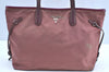 Authentic PRADA Nylon Tessuto Leather Shoulder Tote Hand Bag Pink K5017
